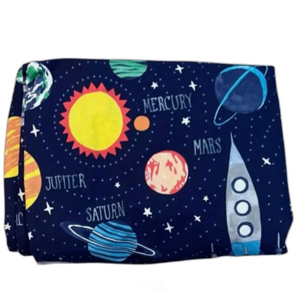 NWOT Pottery Barn Kids Solar System Glow-in-the-Dark Full/Queen Cotton Comforter - Picture 1 of 6